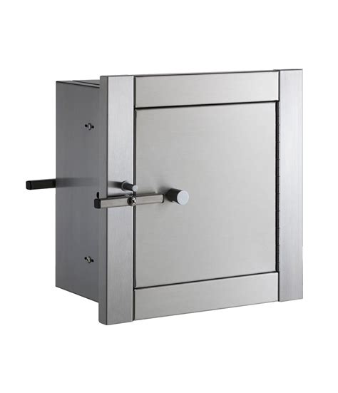 stainless steel recessed specimen pass thru cabinet|B.